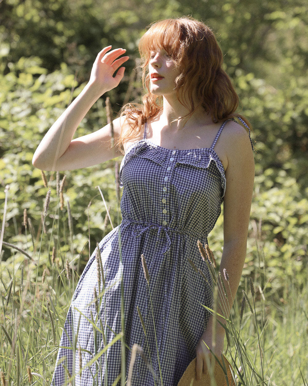 Atèlette Vintage Inspired Blue Gingham Sundress - SOLEIL - Consciously ...